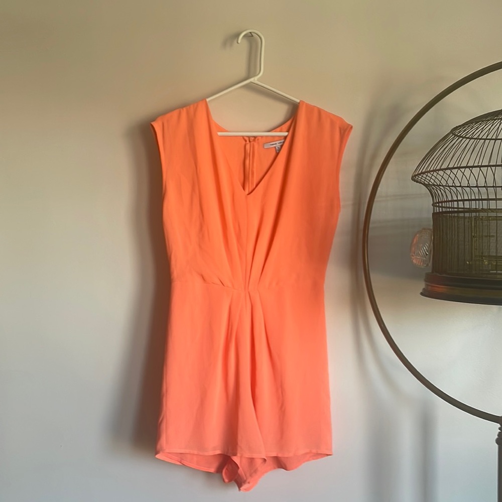 Coral orange romper